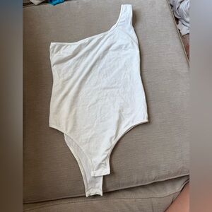 White One-Shoulder Bodysuit